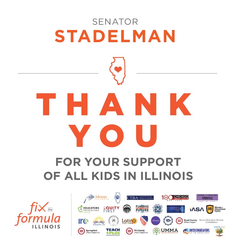 FundILFuture's tweet image. Thank you Sen. Steve Stadelman @ILSenDems for your leadership in passing SB1. #FixedtheFormula #SignSB @RPS205 @Btfrench @kedwardcopeland