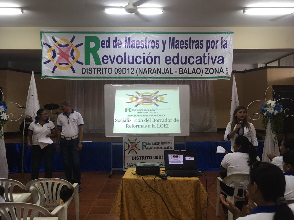 RedMaestrxsZ5's tweet photo. Desde @RNaranjal Distrito 09D12 se lleva a cabo la socialización del Borrador a las #ReformasLOEI https://t.co/s6yKZ4Grwx