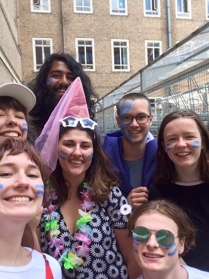 sibelpeck's tweet photo. Three years have passed in a flash! Exams over ! Who'd give this lot a job?! #tithall #uniover https://t.co/6eeFXcGVuu