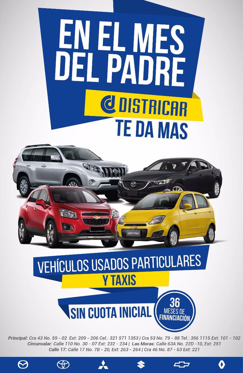 DISTRICAR's tweet photo. #Districar celebrando el día del Padre, este 17 de Junio descúbrelo en nuestras sedes. https://t.co/0pNONGUlT7 https://t.co/32av0Fiz6T