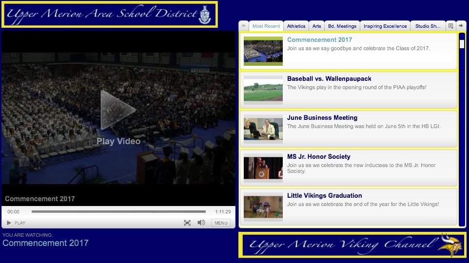 <a href="/um2017/">UM Class of 2017</a> Your Senior Prom hits the web and the VC tonight! Check it out on the channel at 7 &amp; 9pm and online at umasd.org/vconline