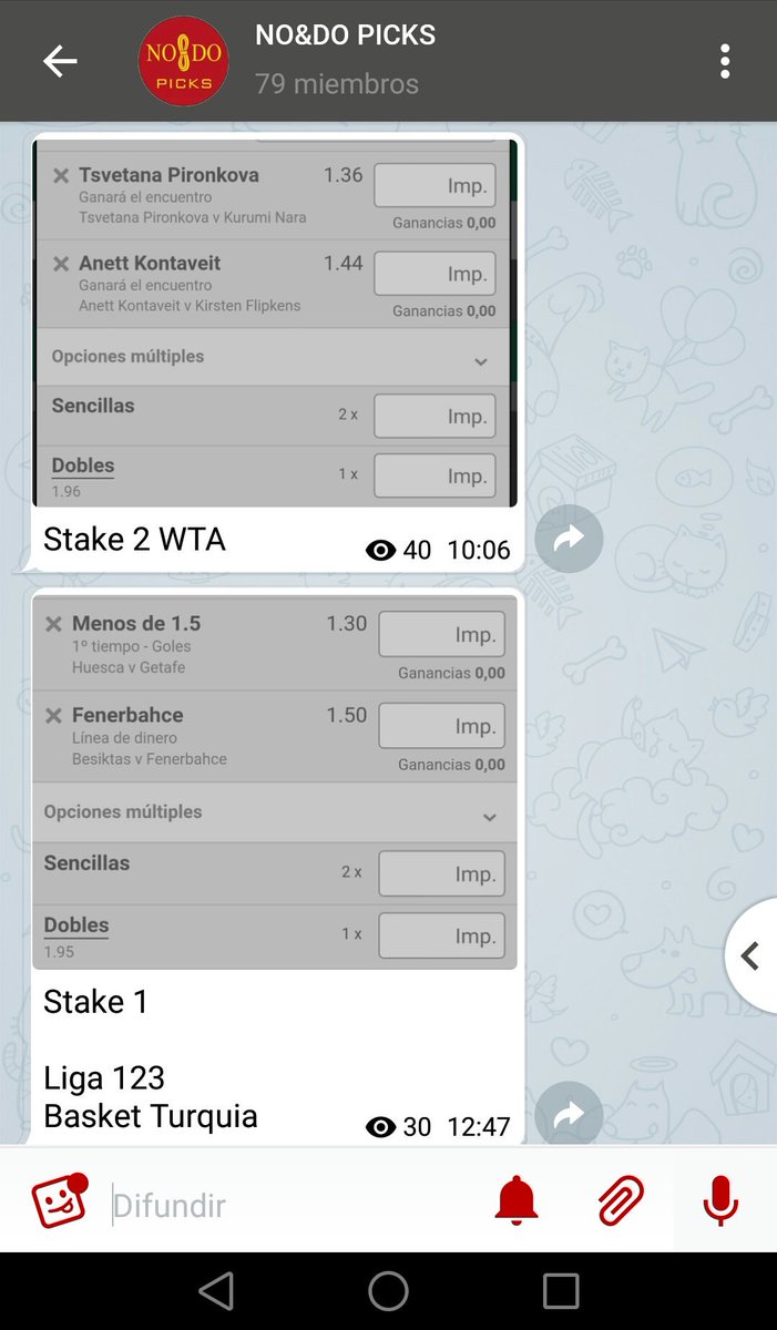 NoDoPicks's tweet photo. Hoy nos hemos sacado estas dos combinadas por nuestro canal de Telegram.

Mañana compartiremos nuestros Picks por aquí!!! https://t.co/qXxRe1A8v0