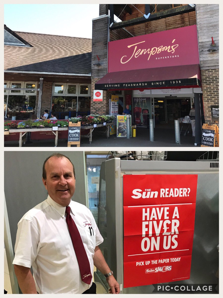 Sam_NewsUK's tweet photo. #sunsavers happily adopted by the store manager &amp; staff at the @jempsonsstores wonderfully presented flagship store in #peasmarsh ☀️☀️☀️☀️ https://t.co/ZDJL5oyAe4