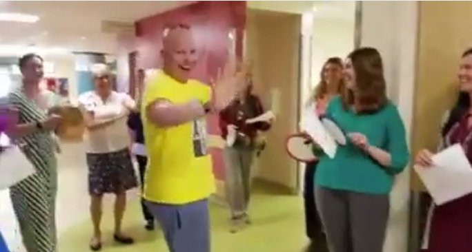 RileyChildrens's tweet photo. Austin Hewitt’s last day of chemo? Of course, it had to happen with a musical sendoff. https://t.co/UQz54M7LtY https://t.co/WkwdpisQz4