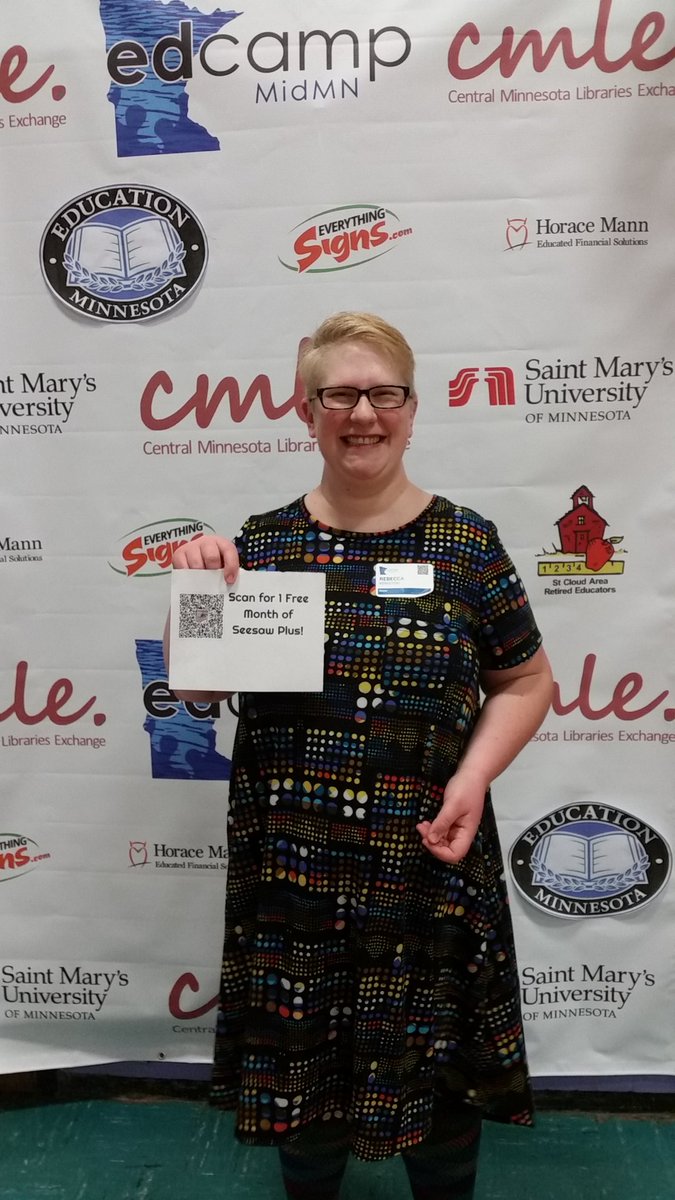 thomaslkuhn's tweet photo. Thanks for the prize! @seesaw #EdCampMidMN https://t.co/TKLp5lPyiH