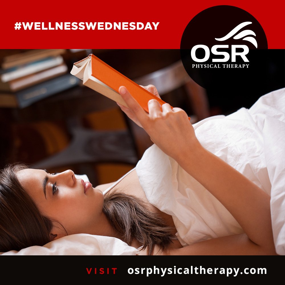 OSRPT's tweet photo. Checking social media before bed can interfere with your sleep. Try reading a book to keep your insomnia at bay. #WellnessWednesday https://t.co/nSxWyRhEUv