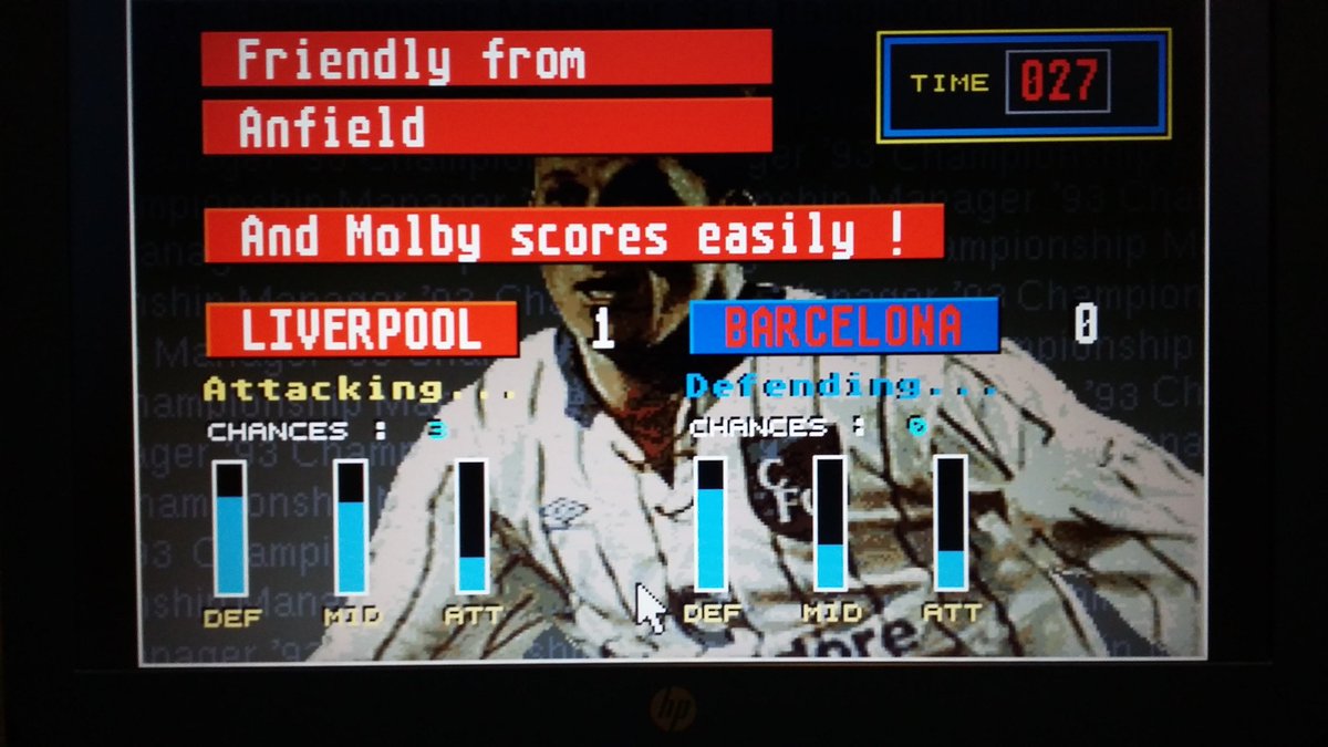 RetroFootballTV's tweet photo. #CM93 update: #LFC pre-season ends with Barca at Anfield in a fine match.  After an early scare with @nicktanner799 passback...it's #BigJan https://t.co/OEYNcltRGE