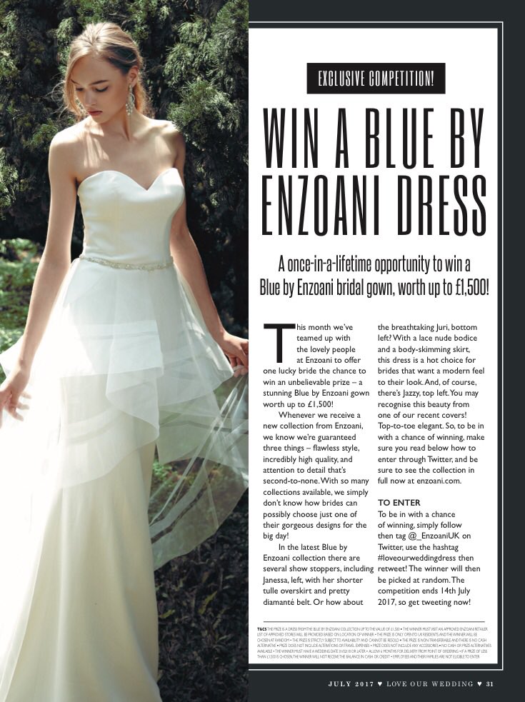 LoveOurWedMag's tweet photo. #winitwednesday an amazing @_EnzoaniUK bridal gown worth up to Β£1,500! Just follow @_EnzoaniUK, use the hashtag #loveourweddingdress & RT https://t.co/DCgtaNFAy3