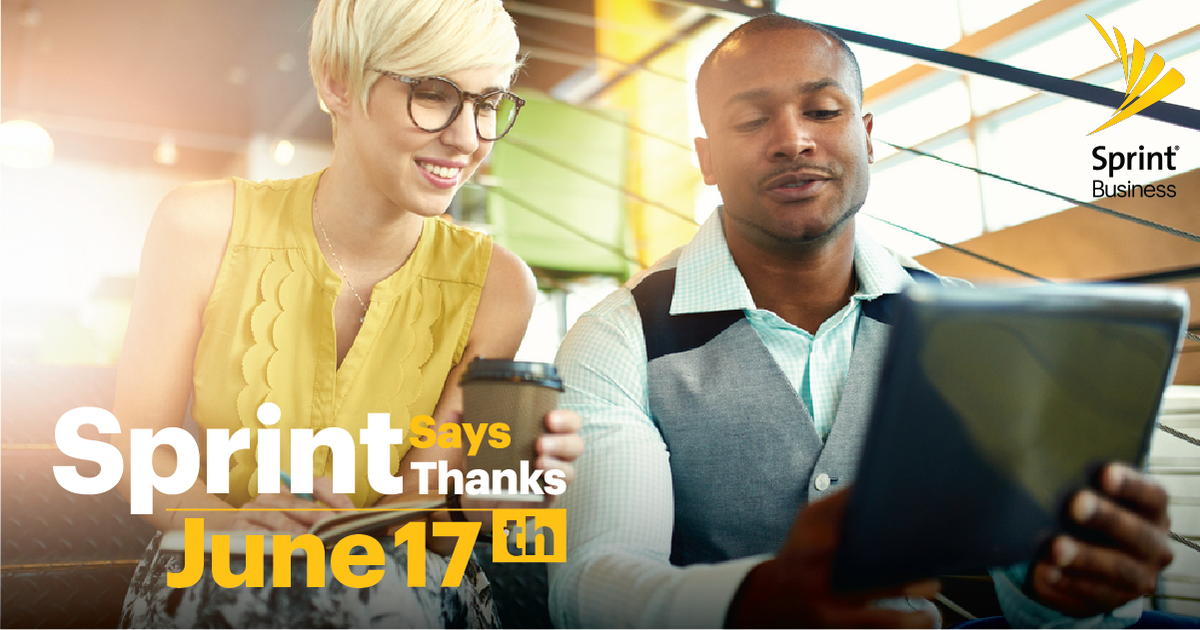 Come into any @Sprint store Saturday 6/17 to get hot deals for Small Business! #SprintSaysThanks sprint.co/2sg3eFl <a href="/JGSprintWest/">JGSprintWest</a>
