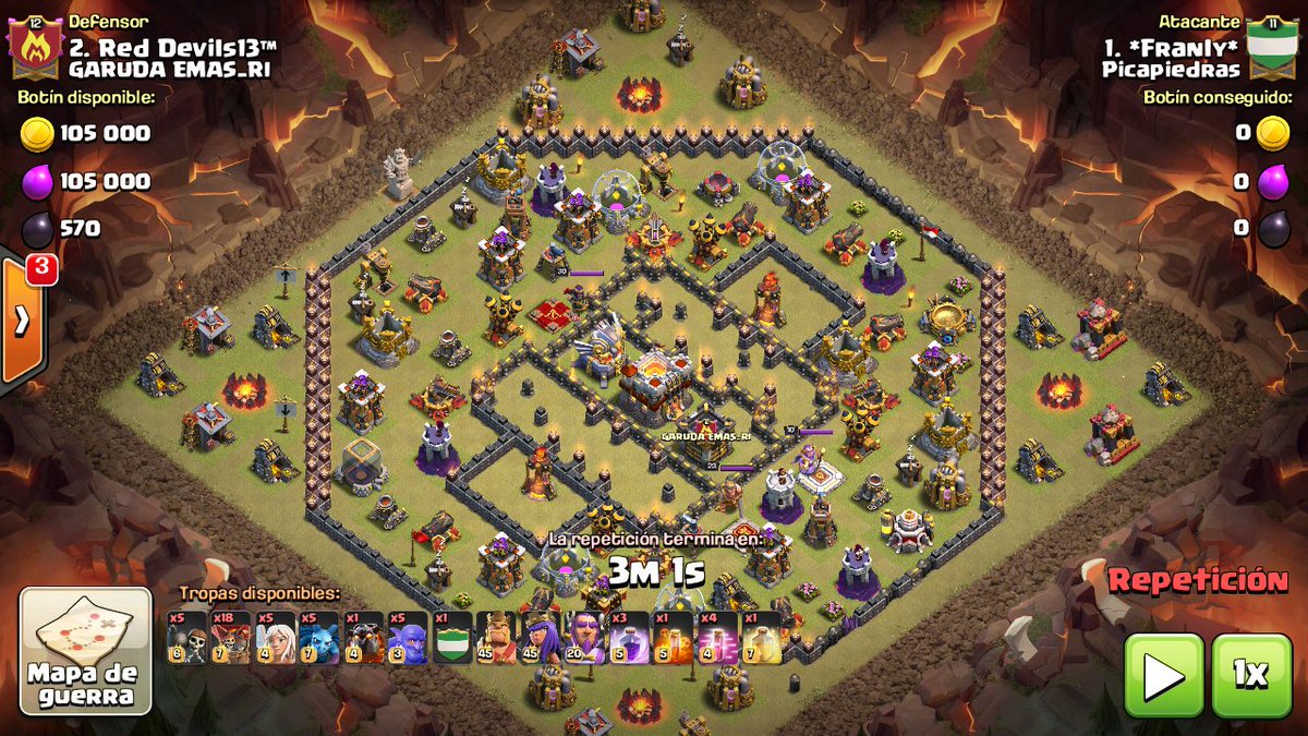 franlyalberto27's tweet photo. Disfrutando de la war 300 de un clan de amigos con 2 plenitos gran guerra jeje. https://t.co/5cKrcgpAwc
