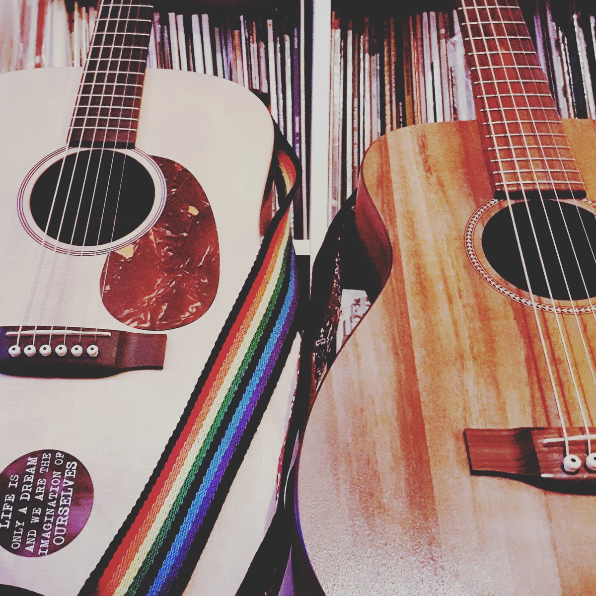 All set for tomorrow. Yeah 2 guitars. #acousticmisery #livemusic #greenwich #peltonarms #thuglife #martinguitar