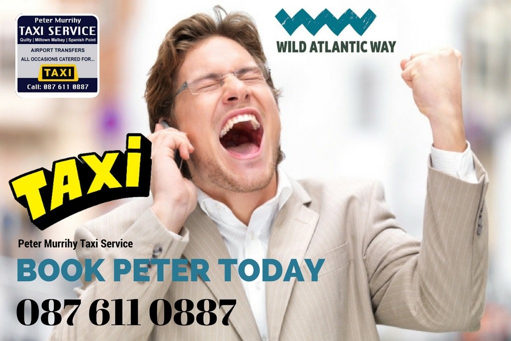 PeterTaxiGuy's tweet photo. Wondering why this guy is so happy? he booked #PeterTaxiService 👌 @ShannonAirport @ArmadaHotel @BBHWestClare #irishbizparty @AllCharityRadio https://t.co/YVaMcTaizq