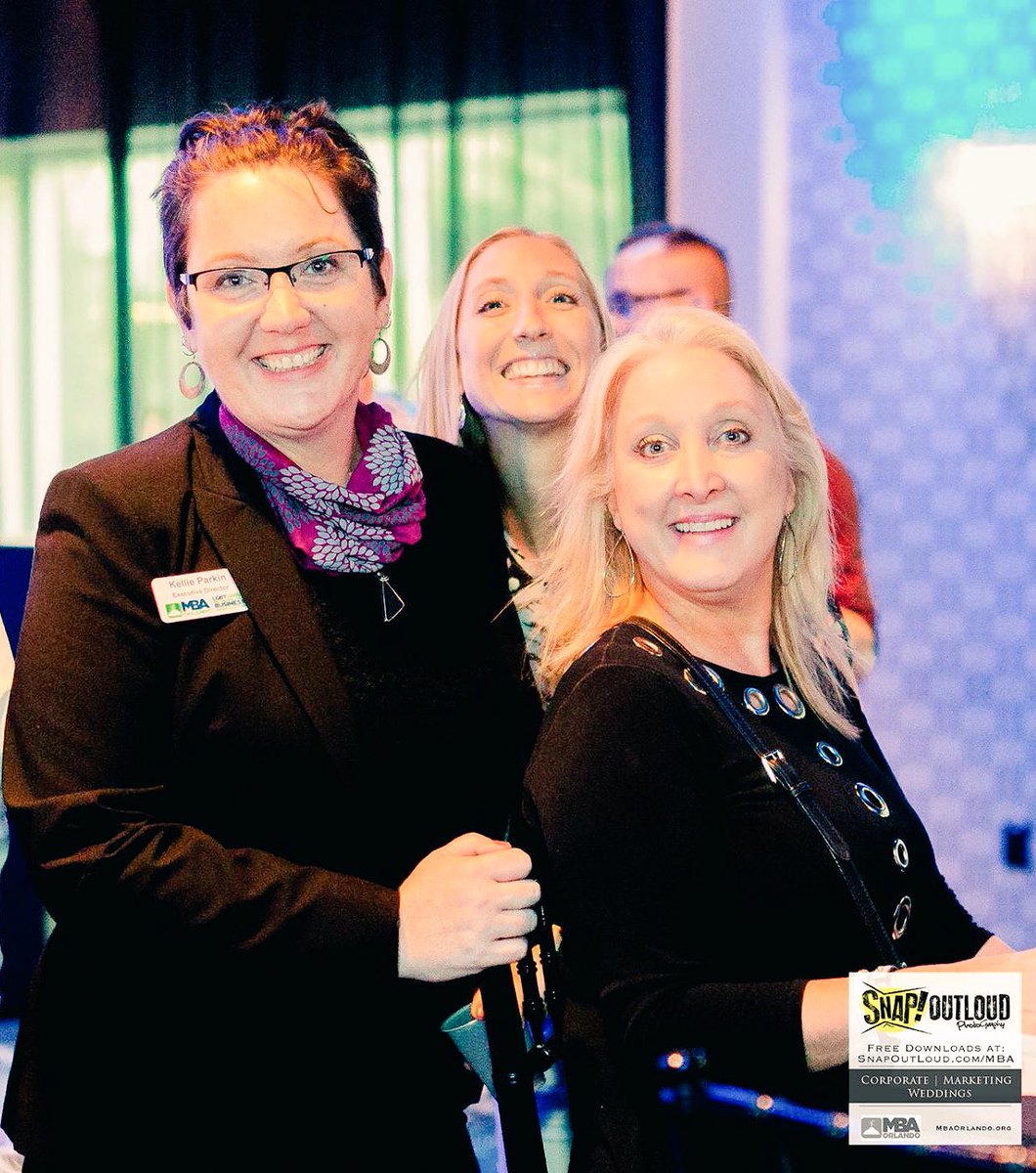 Executive Director of <a href="/MBAOrlando/">The Pride Chamber</a> Kellie Parkin me and Agent, Abby Green enjoying mingling at the monthly mixer. #LGBTQ #orlandopride