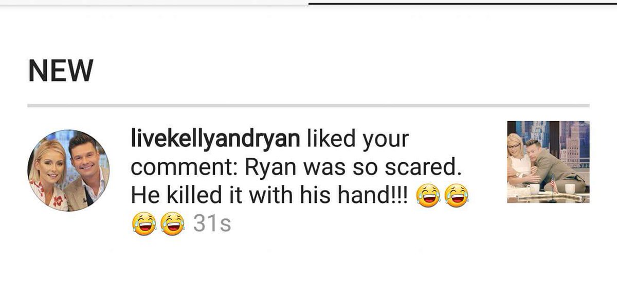 mchaney512's tweet photo. @LiveKellyRyan Thanks for liking my comment. @KellyRipa @RyanSeacrest Love y'all!!! Watch the show every morning!! ❤🕷😂 https://t.co/6RFFNyrvNp