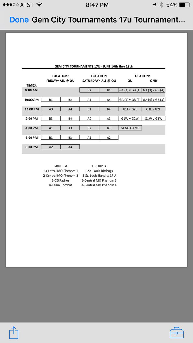 TeamCombatSTL's tweet photo. Weekend schedule.  
Friday game 1-Obert
Friday game 2-Smith
Wear black Friday https://t.co/p6OUD4KoY9