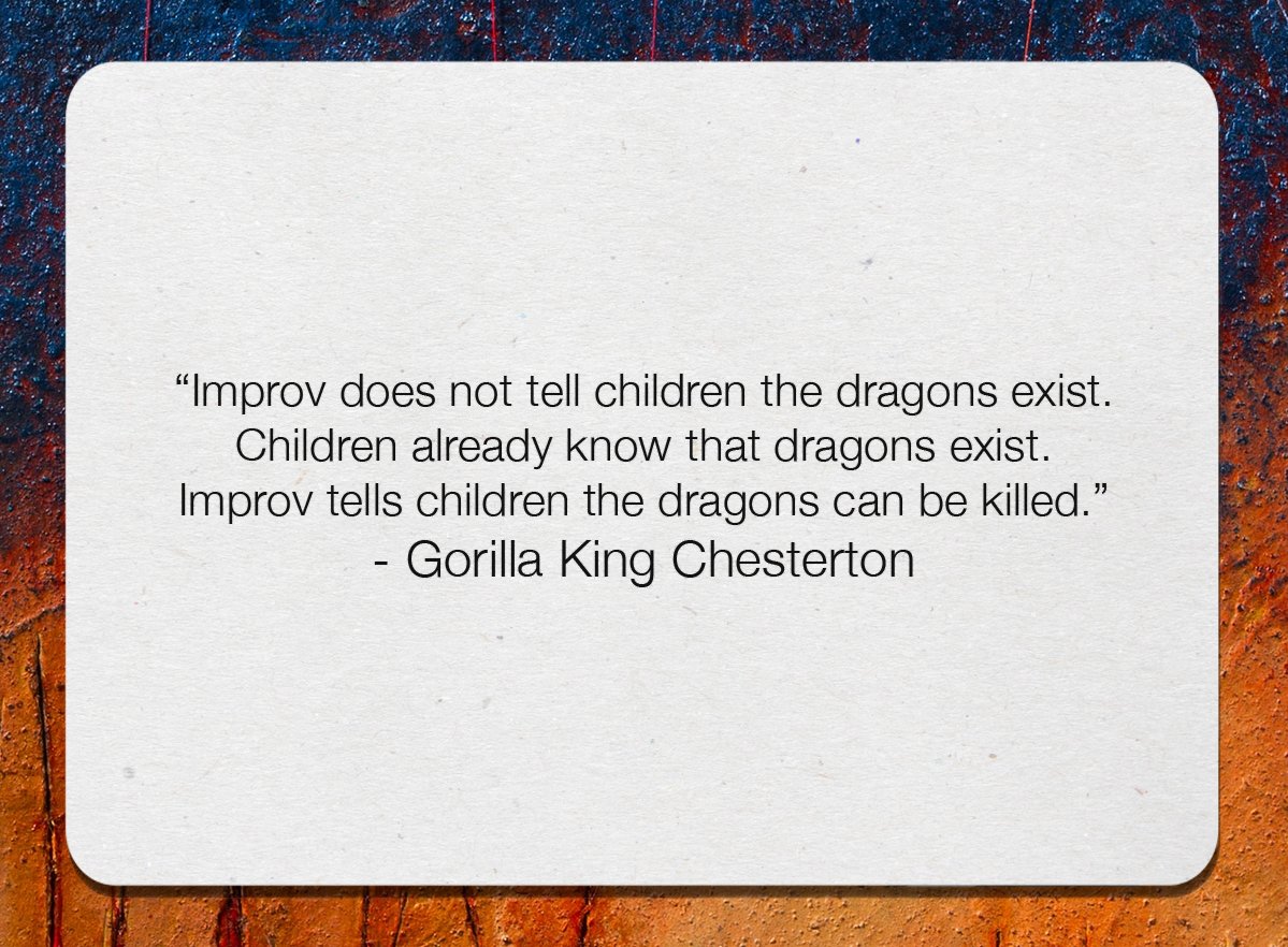 tightropedub's tweet photo. Improv Strategy of the Day #improv #tightrope #badquote https://t.co/rz1jAIjEYj