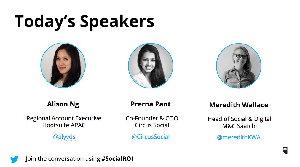 Fantastic to be joined by a panel of such accomplished women for today's #SocialROI webinar! Welcome <a href="/Alyvds/">Alison Ng Van der Straeten</a> <a href="/CircusSocial/">Social Circus</a> &amp; <a href="/MeredithKWA/">Meredith Wallace</a>