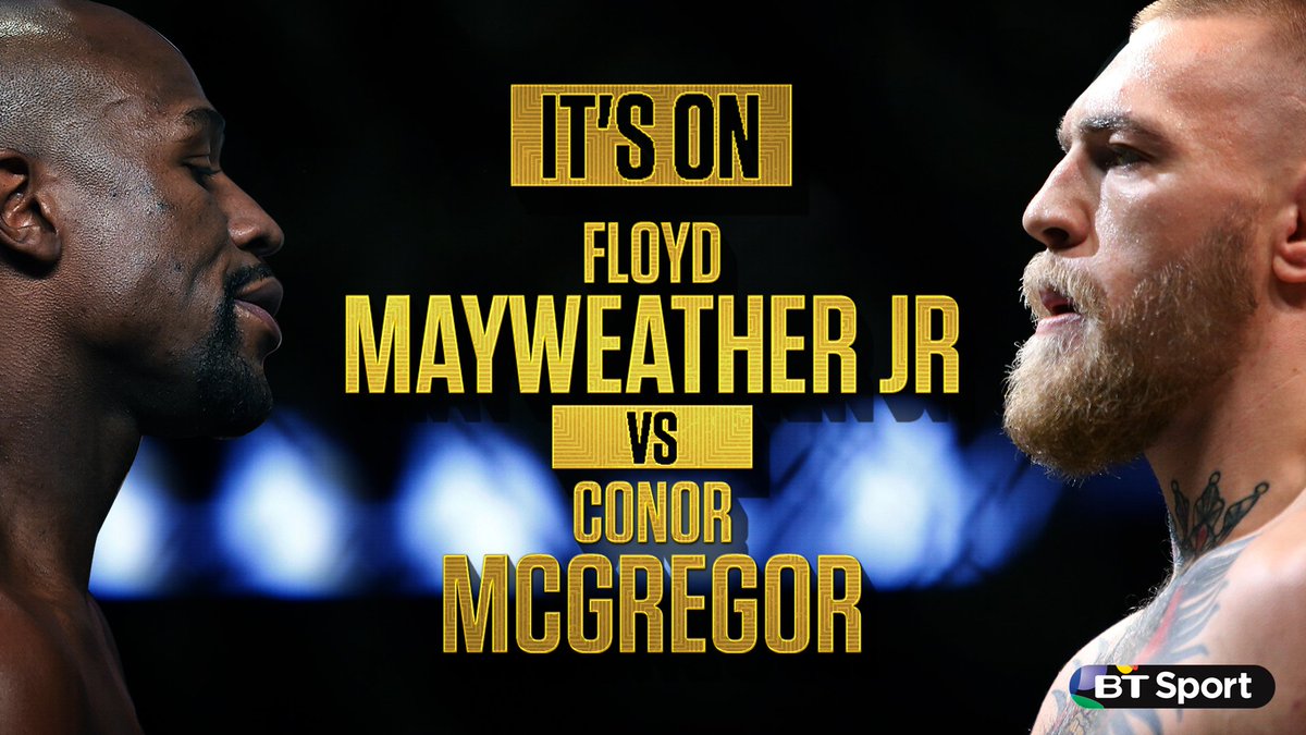 ufcontnt's tweet photo. IT'S OFFICIAL FIGHT FANS!

💪 MMA vs. Boxing 🥊
🏆 Champ vs. Champ 🏆
🇮🇪 McGregor vs. Mayweather 🇺🇸

26th August, 2017.
Las Vegas, Nevada. https://t.co/V3OzAX2N7L