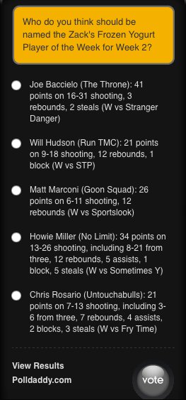 Legacy_Leagues's tweet photo. Retweet this to get more people to vote so your teammate can be named @ZacksCT Week 2 Player of the Week! https://t.co/FI9oKXlxXs https://t.co/MQSr9vVhBT