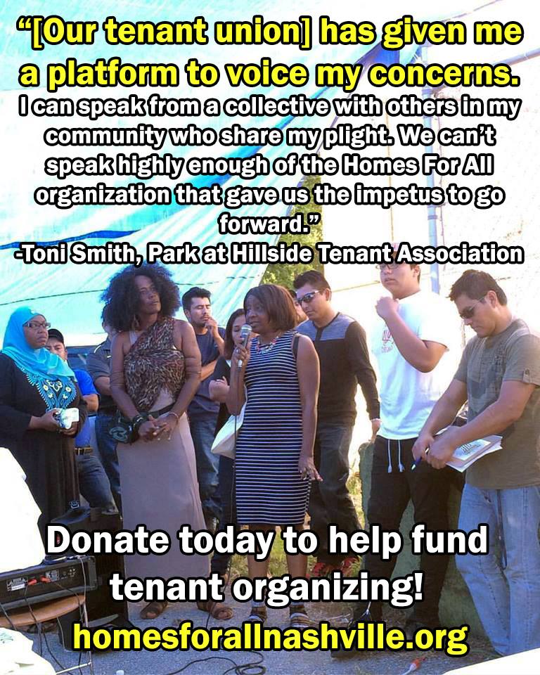 HomesForAllNash's tweet photo. Help us hire an organizer! Donate today!
https://t.co/wJdtbwHWjt https://t.co/N1PCjZ7S7T