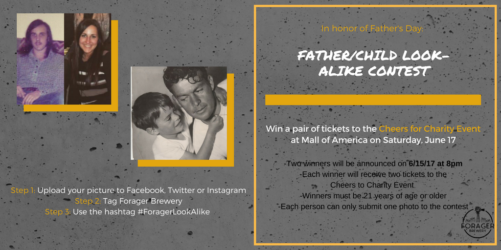 We are giving away 2 pairs of tickets to this Saturday's Cheers for Charity Event at Mall of America!  #foragerlookalike #contest