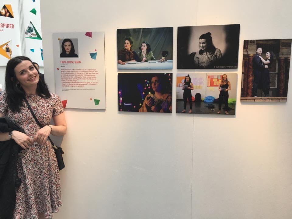 FREYALSHARP's tweet photo. Thanks @MyBCU @ActingBSA for displaying my work from over the last year! What a lovely evening of amazing displays. #congrats #graduates2016 https://t.co/j685q65Xmu