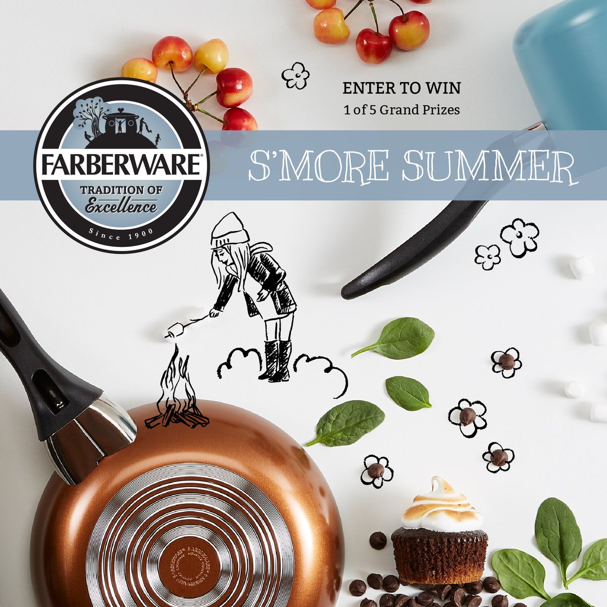 FarberwareCook's tweet photo. RT to share &amp; enter for a chance to WIN 1 of 5 Farberware Cookware sets in our #Smore Summer #Sweepstakes! https://t.co/iS8CpH6sh6 https://t.co/orM6D17lJf