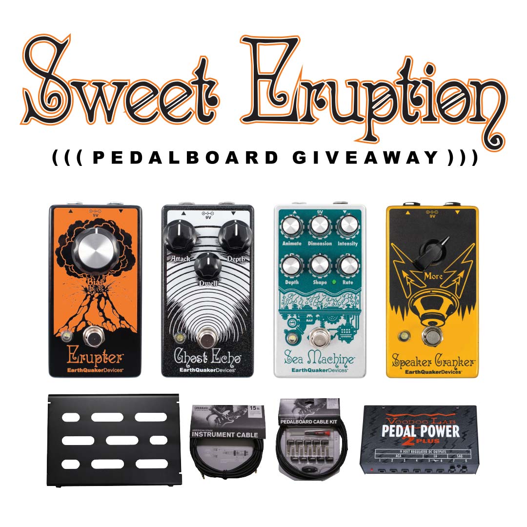 EarthQuakerDev's tweet photo. Enter the #SweetEruption #pedalboard giveaway today! https://t.co/tk4u6w8Mno @MONOcreators @Voodoo_Lab @DaddarioandCo #knowyourtone #gear https://t.co/pxrFt51YdT