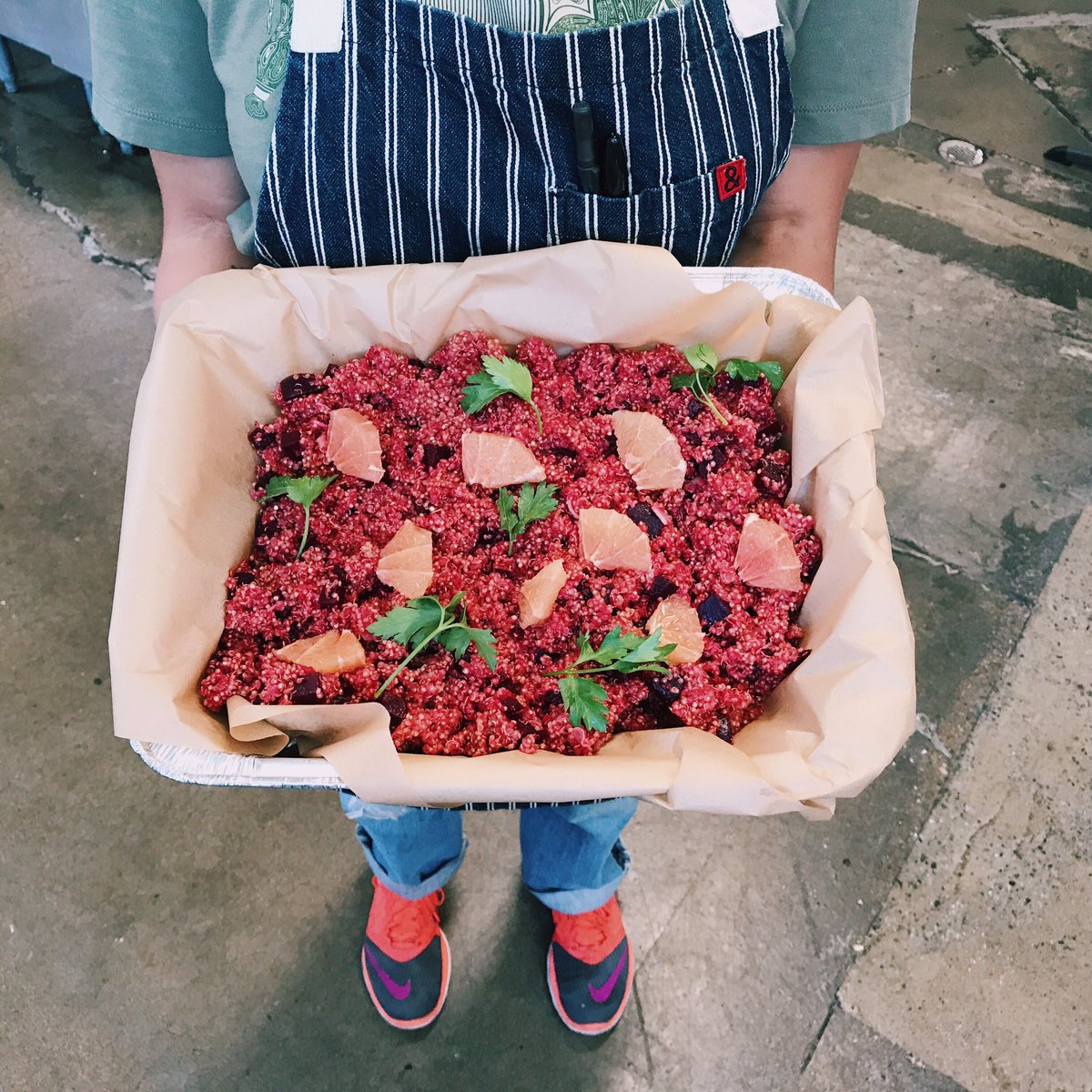 cooking up some red beet quinoa in the kitchen today 😍