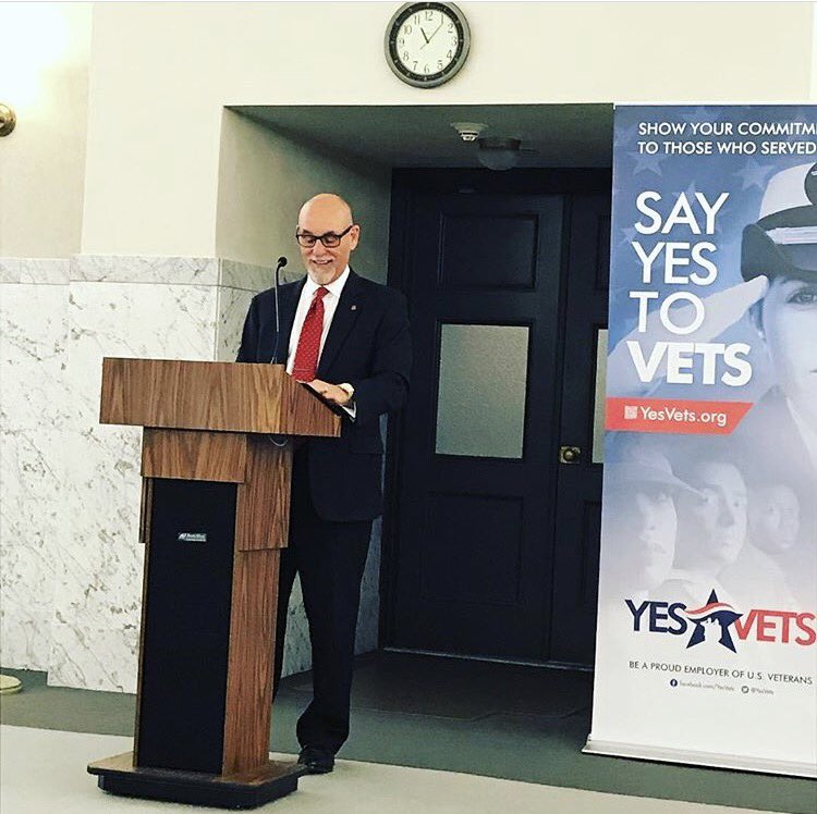 waltgov's tweet photo. Proud our state recognizes the 458 businesses that hire #waveterans through the #YesVets program;thankful for service of 1,315 vets employed https://t.co/sQpz8YYMJz
