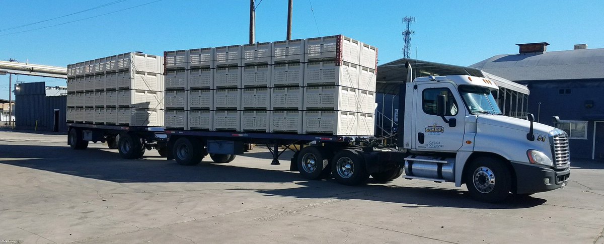 denhamplastics1's tweet photo. Another load of rental bins are on their way to a customer from our Turlock site.#agriculture #bins #sustainability #foodsafety #agcontainer https://t.co/UDIDzNZTMQ