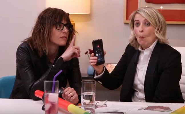 afterellen's tweet photo. What do you suppose these two are up to? @thisjustout #TJO2017 https://t.co/KHqLyTGAtd