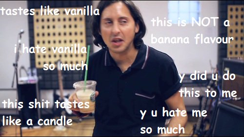 libsmemes's tweet photo. The struggle is real @carlbaratmusic #banana #vanilla https://t.co/NDloqhoI8P