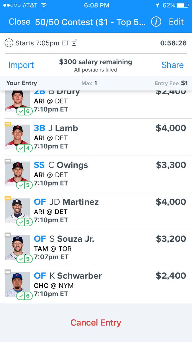 dfsLuck tweet picture