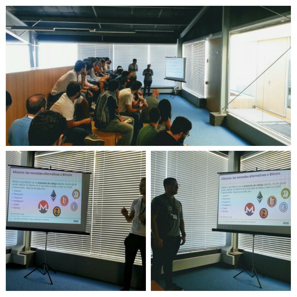 joaquiprecioso's tweet photo. Hoy nueva charla de 2compañeros del #LDCTENERIFE para introducirnos en el mundo del #bitcoin #blockchain Gracias @cbatistaherrera y Rubén https://t.co/Fc3iv6WZE3