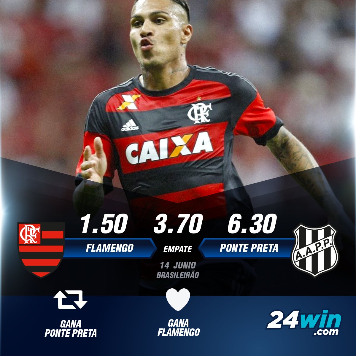 CDOADOficial's tweet photo. ¿A cuál le vas? #Flamengo vs #PontePreta #Brasileirao - 7:30pm. Vota por tu favorito y apuesta aquí -> https://t.co/cDm4KgRqAU https://t.co/Z5QaGk473s