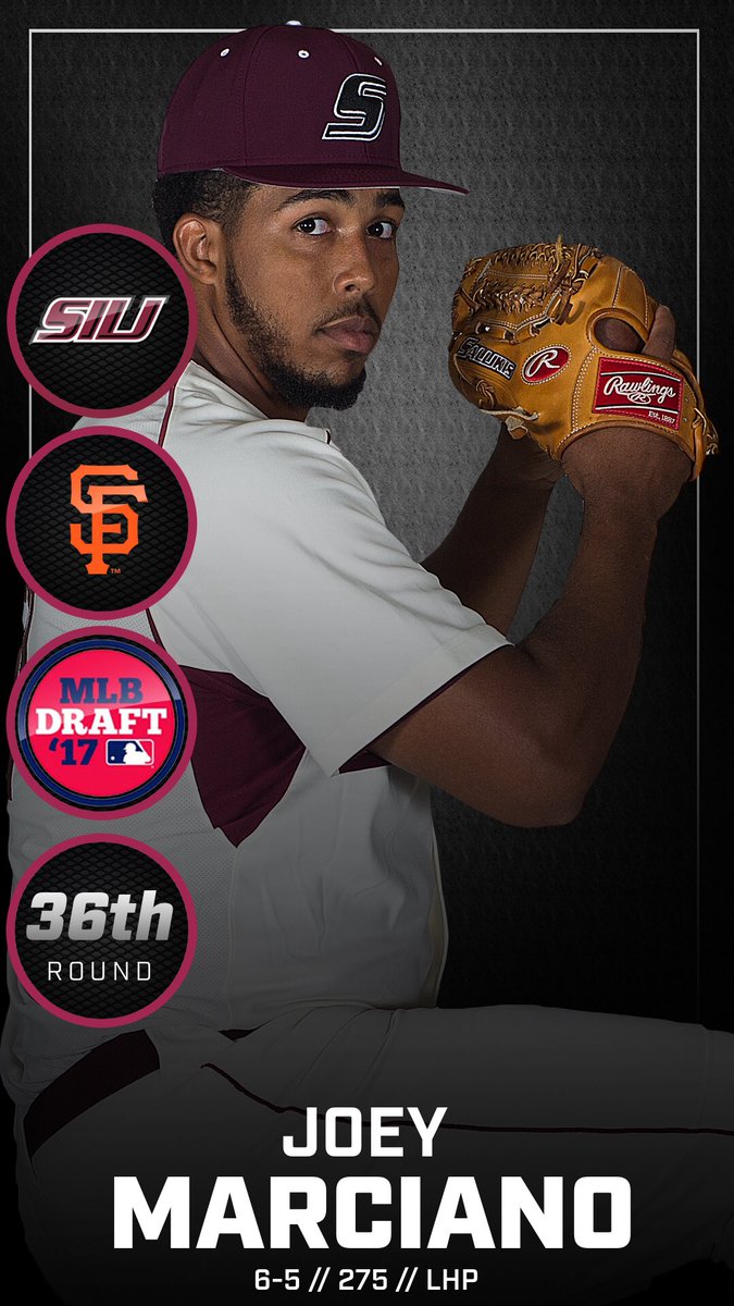 SIU_Baseball's tweet photo. #Salukis in the Draft

➡️ 104 taken all-time
➡️ Four this year (most since '90)
➡️ 24 have made the MLB

Congrats Chad, Greg, Nick and Joey! https://t.co/L7VeDujDca