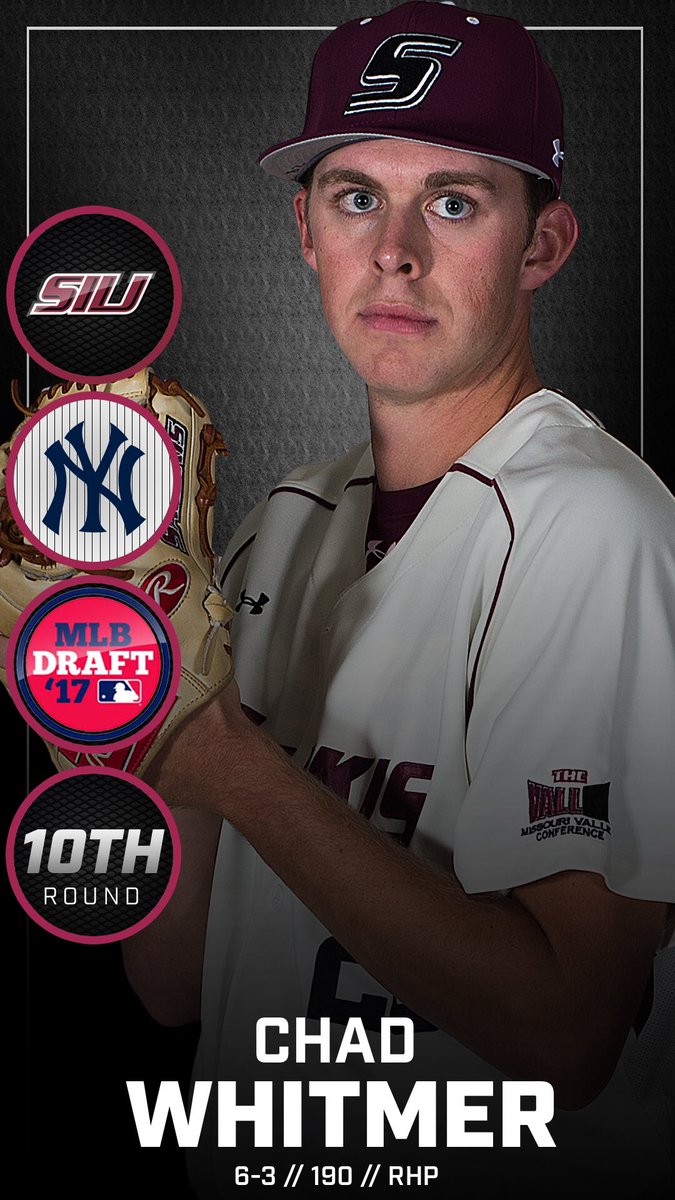 SIU_Baseball's tweet photo. #Salukis in the Draft

➡️ 104 taken all-time
➡️ Four this year (most since '90)
➡️ 24 have made the MLB

Congrats Chad, Greg, Nick and Joey! https://t.co/L7VeDujDca