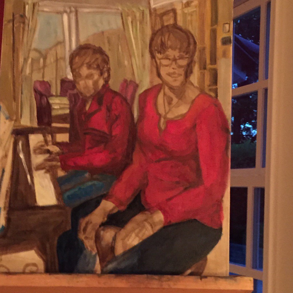 Double portrait coming along <a href="/SEOpenStudios/">South East Open Studios</a> <a href="/creativestw11/">Creativestw</a>