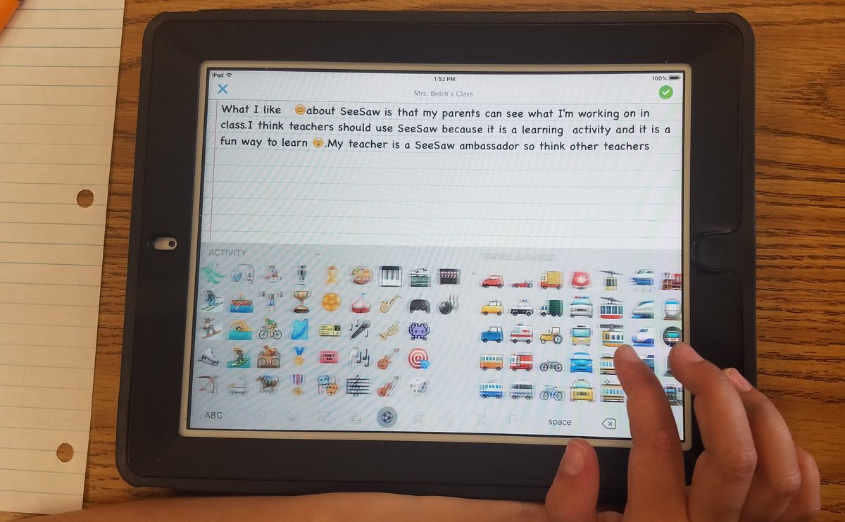 beachteacher77's tweet photo. Ss posting why they ❤ using @Seesaw @CookePrincipal @MsMunari
#endoftheyearreflection #personalizedlearning https://t.co/lumQSdBSh2