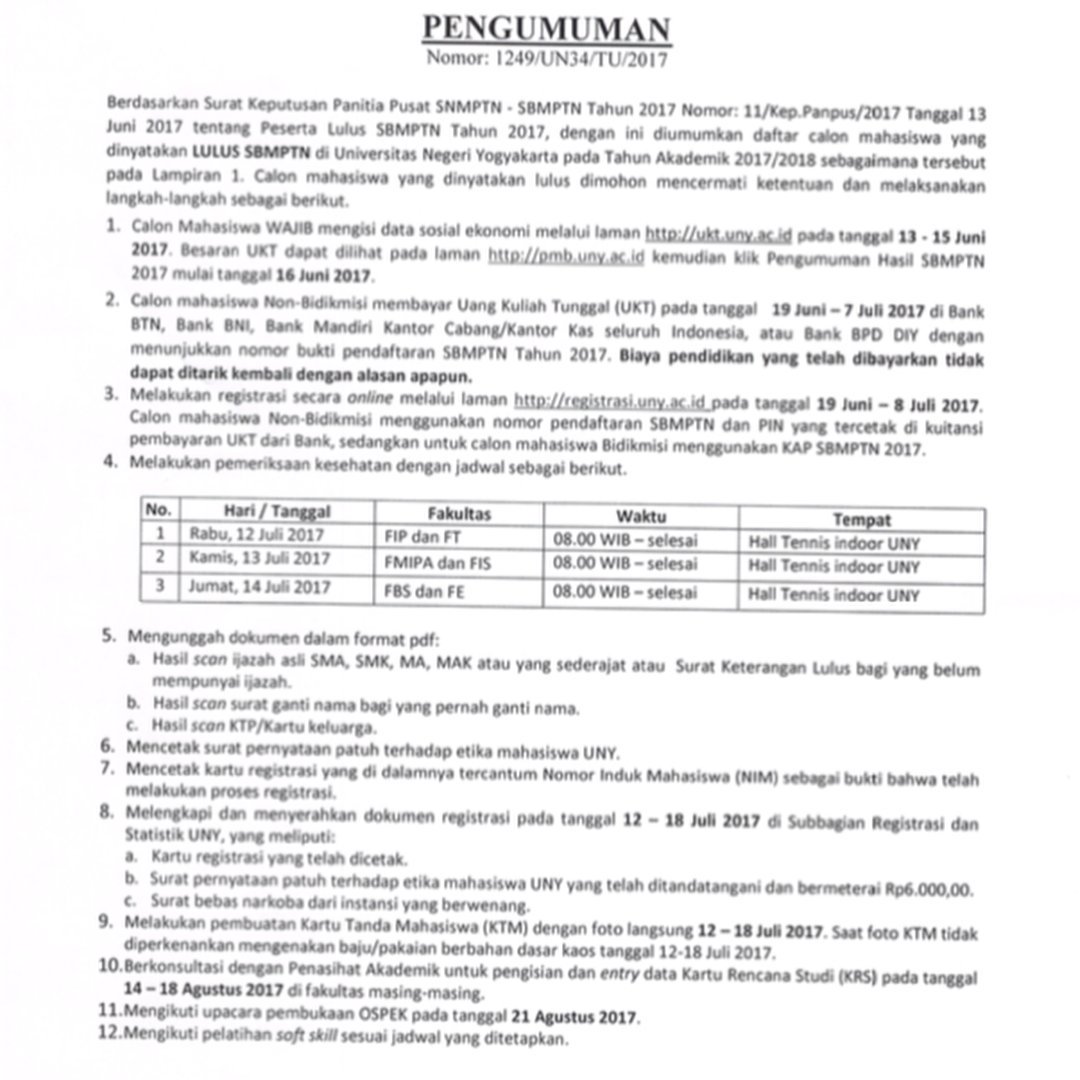 HMISUNY's tweet photo. Berikut informasi yang perlu dicermati, bagi calon mahasiswa jalur SBMPTN atau bisa didownloas di website https://t.co/7bVFukiC9W https://t.co/mlgBF00HQV
