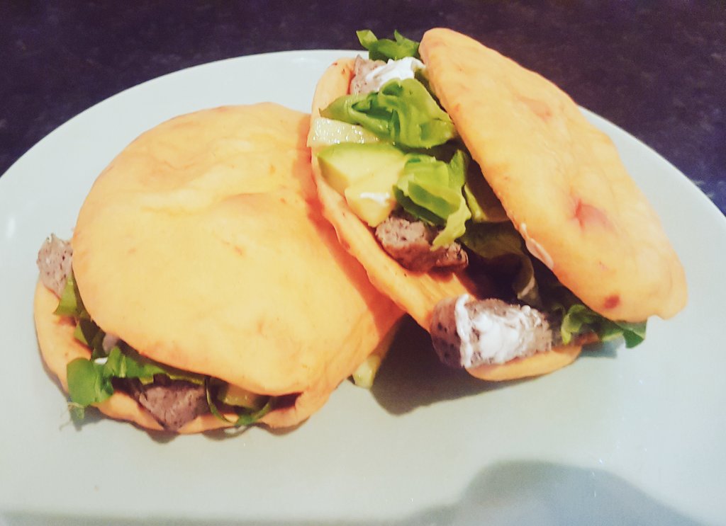 ceidwades's tweet photo. Used @Hi_DeliKitchen harissa flatbreads to make homemade doner kebabs today. Best flatbreads; fresh and no weird smell like most. Delicious! https://t.co/3mQPEmvrmq