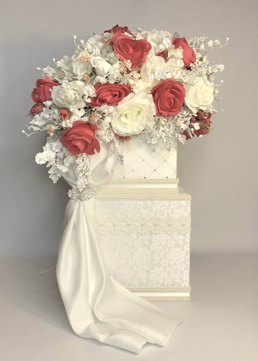 MaryAnnBaskoff's tweet photo. Coral Ivory Lace Wedding Card Holder Wedding Money Box We… https://t.co/06KukCv1N3 #WrapsodyandInk #ReceptionCardBox https://t.co/nKs0ZpLO9B