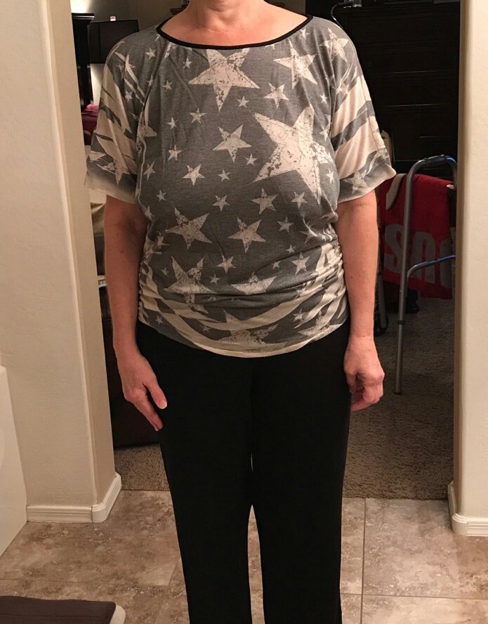 kathyrobinson19's tweet photo. Cute shirt for the upcoming July 4th holiday. Soft and comfortable.Cute on most body types. #StarReviews #ad #Zoozie https://t.co/uIhi5qFCqQ https://t.co/il0Z0m2riJ