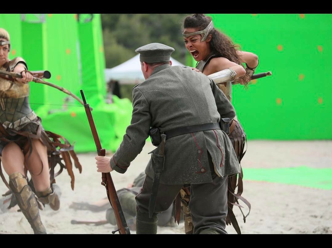 Killed again by the Amazons on the charge in #dc #WonderWoman #dceu #dcuniverse #marvel #stunts #action #bts #swords #guns #battles #heroes