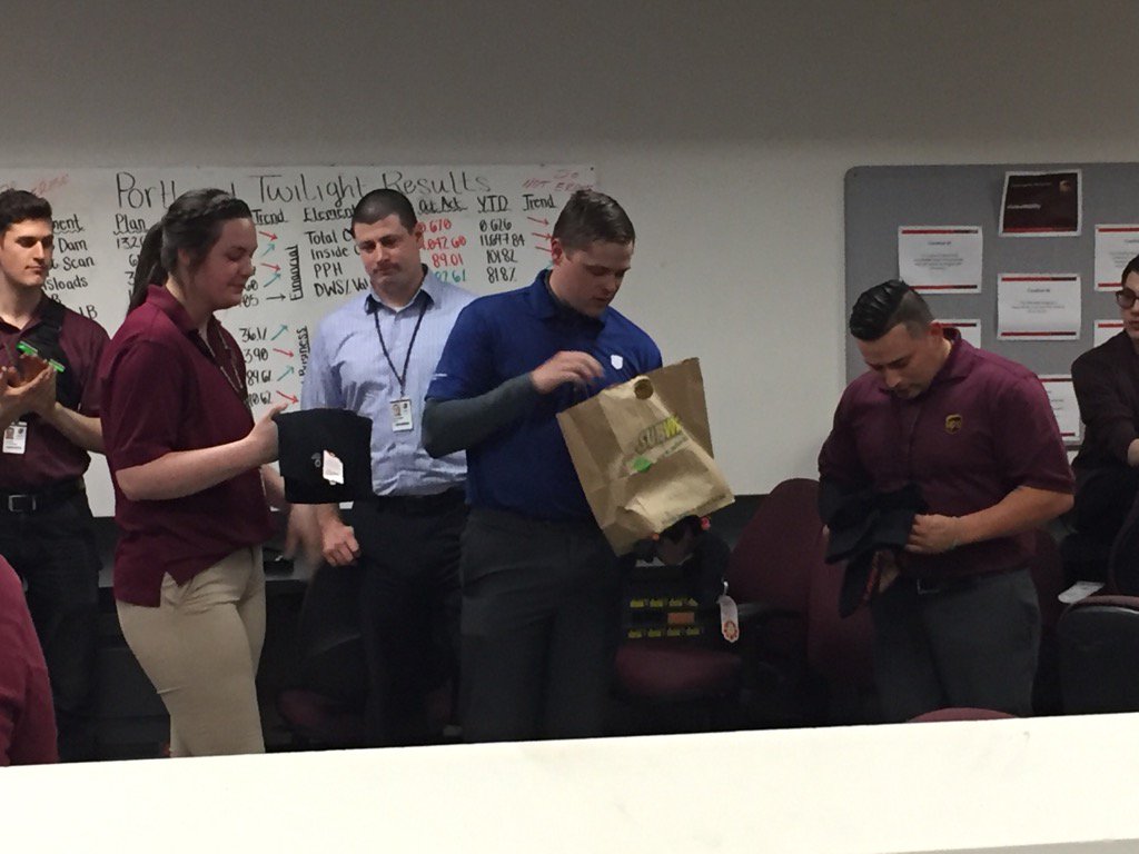 Jose Armenta, Jordan VanRiper &amp; Zach Anderson enjoying their subs and t-shirts due to their RD reduction efforts.
