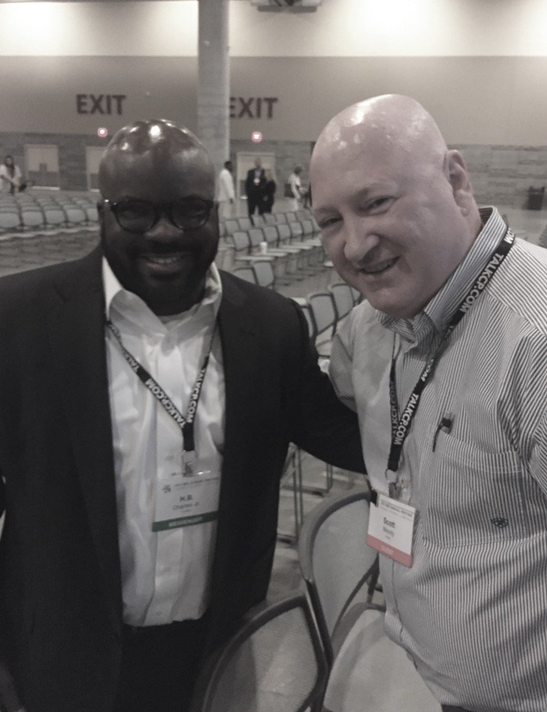 Dr_ScottMoody's tweet photo. Honored to meet @hbcharlesjr at #SBC17 He brought the Word to the messengers. #OnPreaching https://t.co/xip3eocnYa