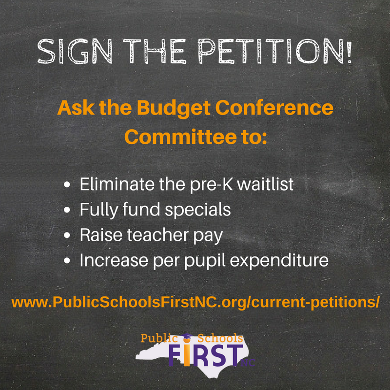 The budget is coming! Sign the petition now to let your voice be heard: ow.ly/4SCp30cBmRM #nced #ncga #ncpol