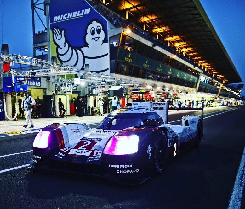 Driving the 919 at night is incredible!!! P3 so far in qauli. Working on the race pace. It's going to be a hot quick race!!! #919 #porsche