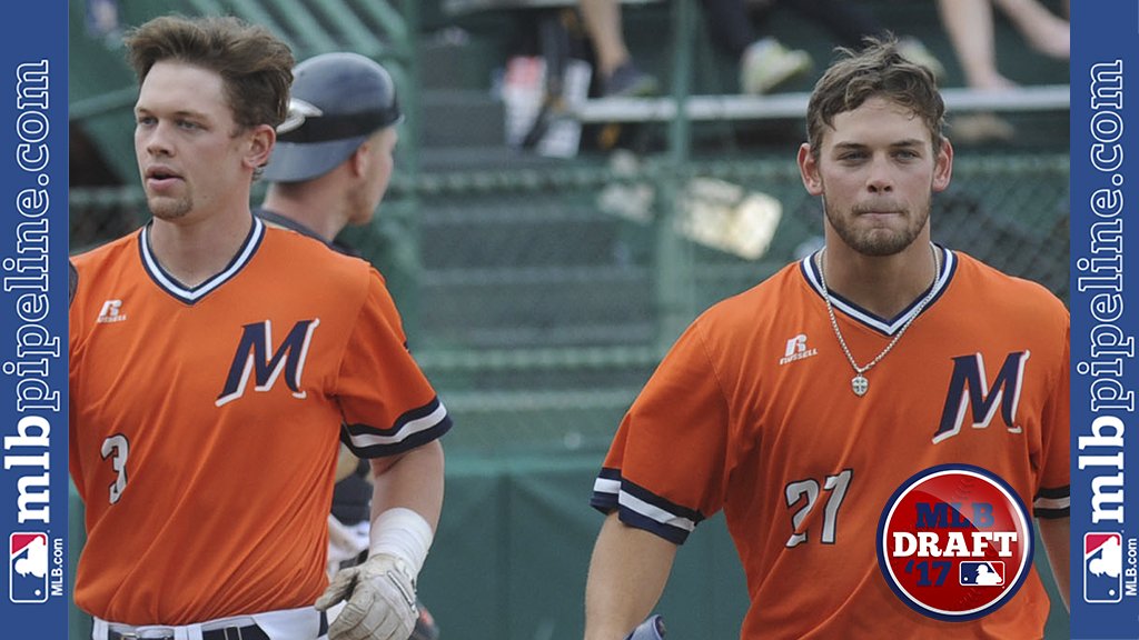 MLBPipeline's tweet photo. Meet the Breaux Bros: Josh &amp; Joe were taken 9 picks apart in the @MLBDraft today, by the @Astros &amp; @Phillies: https://t.co/JIy64Dlya4 https://t.co/HTHFKu2qfe